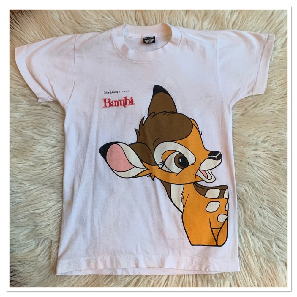 Screen Stars Disney Bambi Vintage Single Stitch Movie Promo Tee White Size 14